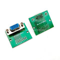 Vertical DR15 Fixed Screw Dip Interface Test Board D-sub VGA Male