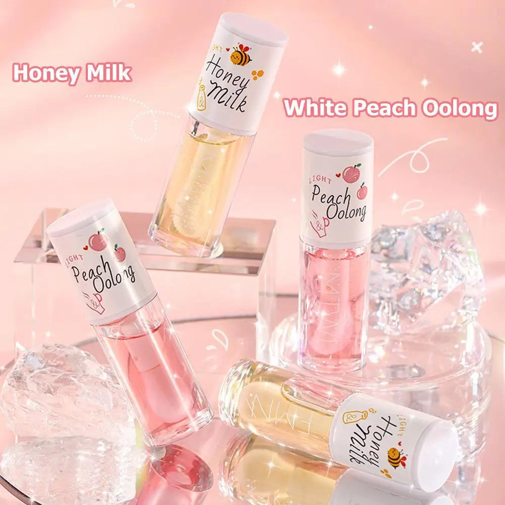 Kawaii Honey Peach Lip Oil – Vitamin E Tint & Plumper