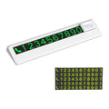 Luminous Temporary Parking Card – Sliding Cover Phone Number Plate