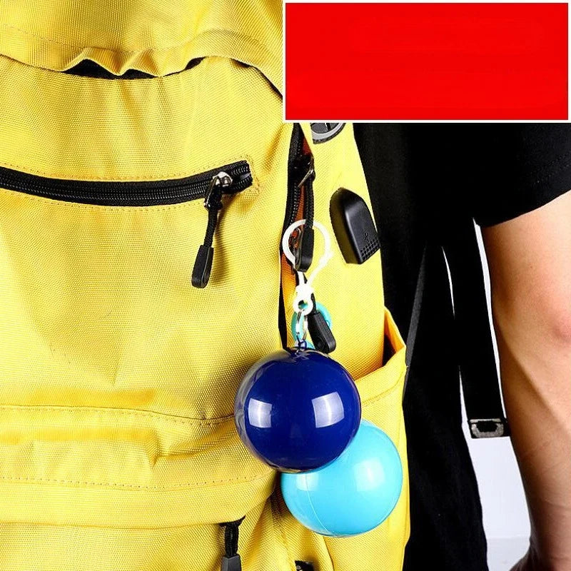 Portable Disposable Raincoat Keychain Ball | Travel Poncho
