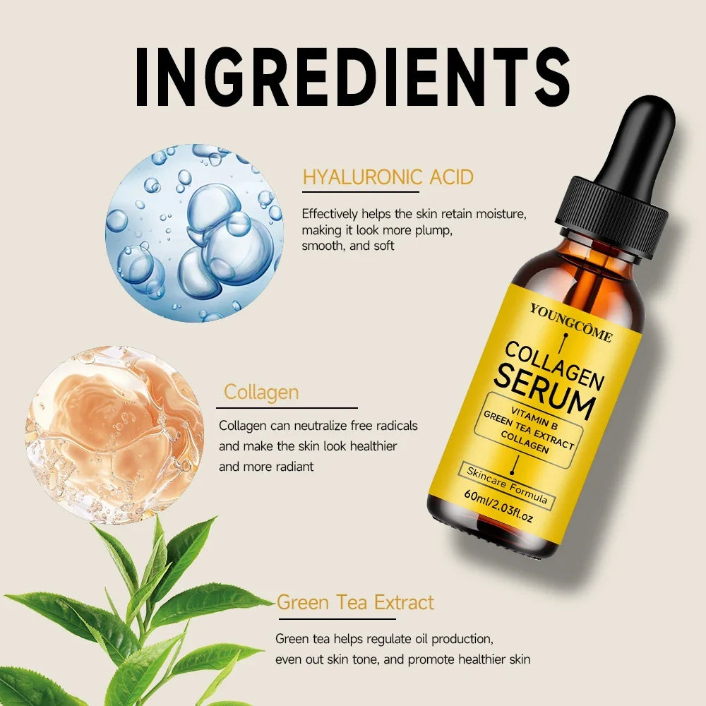 Collagen Face Serum Vitamin B Green Tea Extract Hydrating Facial Care