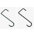 2-Pack Brown Steel Fence Hooks for Plants & Bird Feeders
