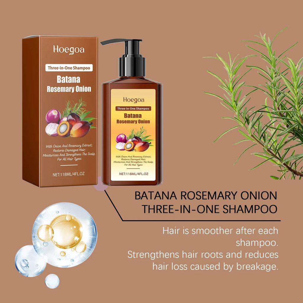HOEGOA 3-in-1 Batana Rosemary Shampoo – Hair Growth & Scalp