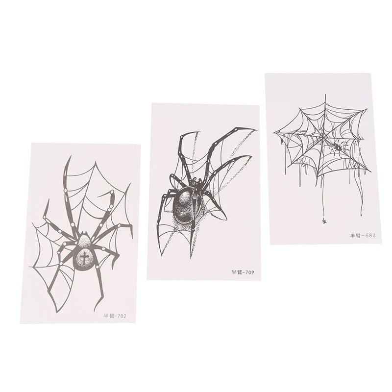 Spider Web Temporary Tattoo Sticker | Punk Cobweb Body Art