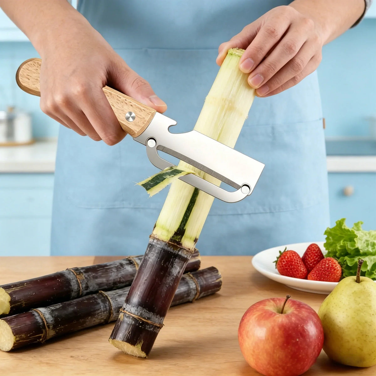 Stainless Steel Vegetable & Fruit Peeler – Sharp Wood Handle