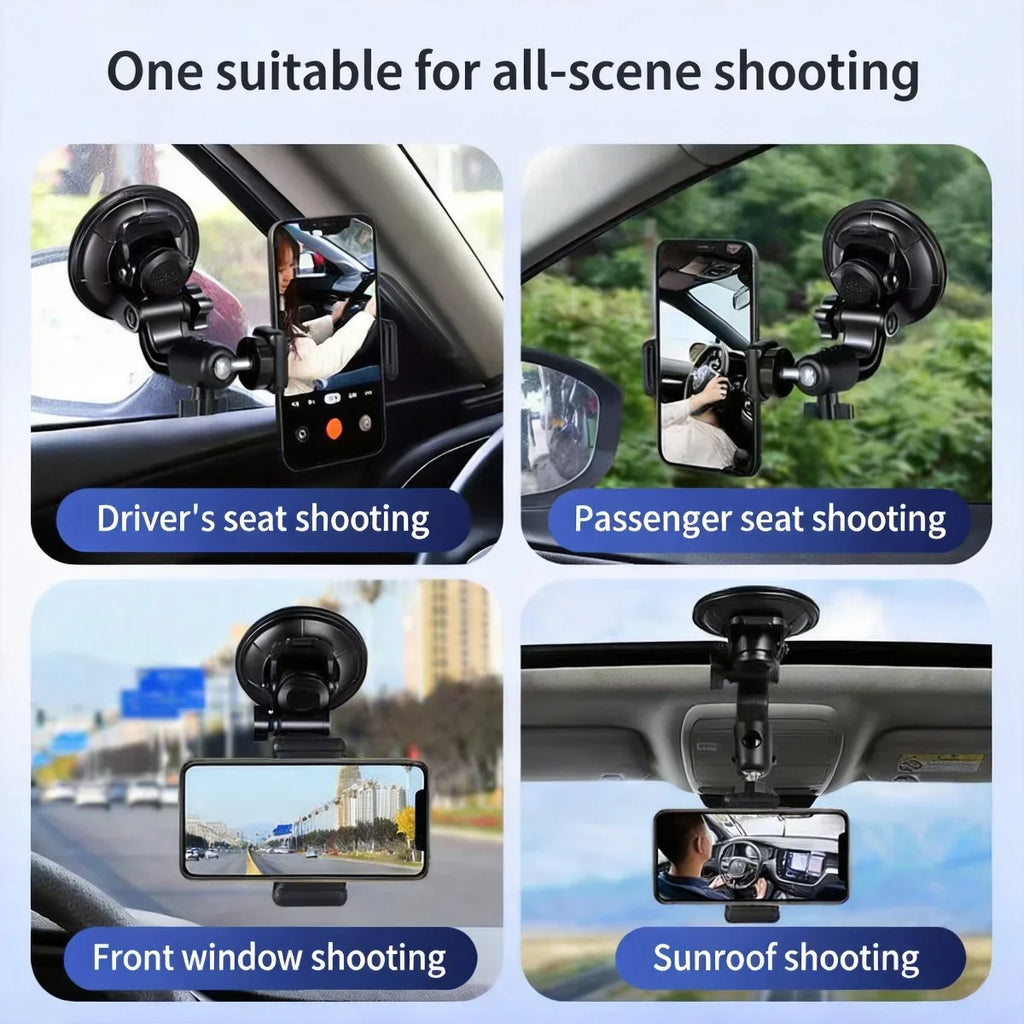 Universal Car Phone Holder – 360° Suction Cup Windshield Mount