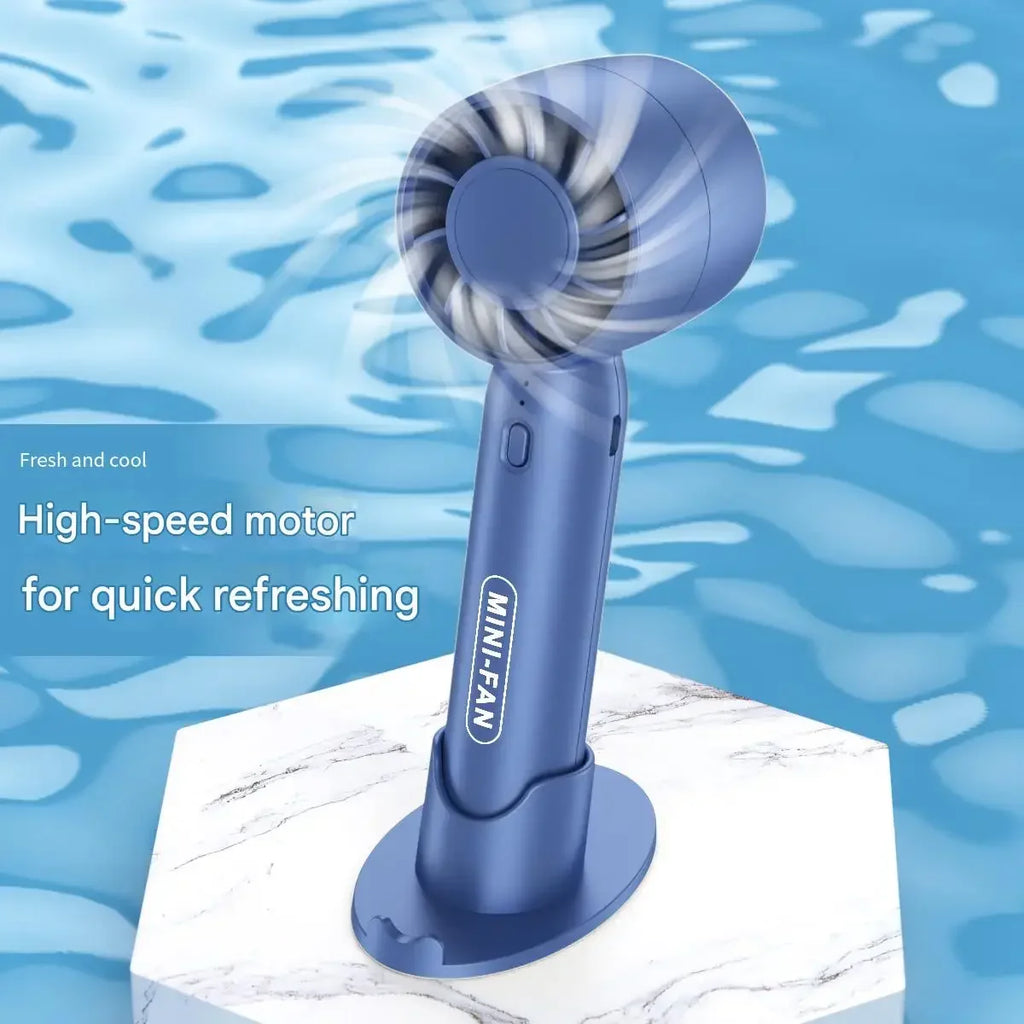 Mini USB Rechargeable Handheld Fan – 3 Speed Portable Desk Fan