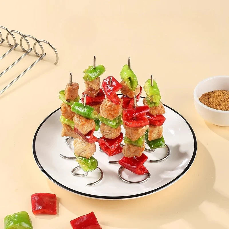 10 Multifunctional 304 Stainless Steel Barbecue Skewers Air Fryer