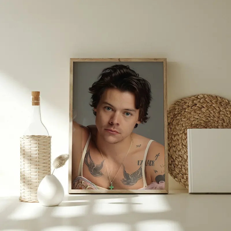 Harry Styles Wall Poster – Self-Adhesive Waterproof Art Sticker