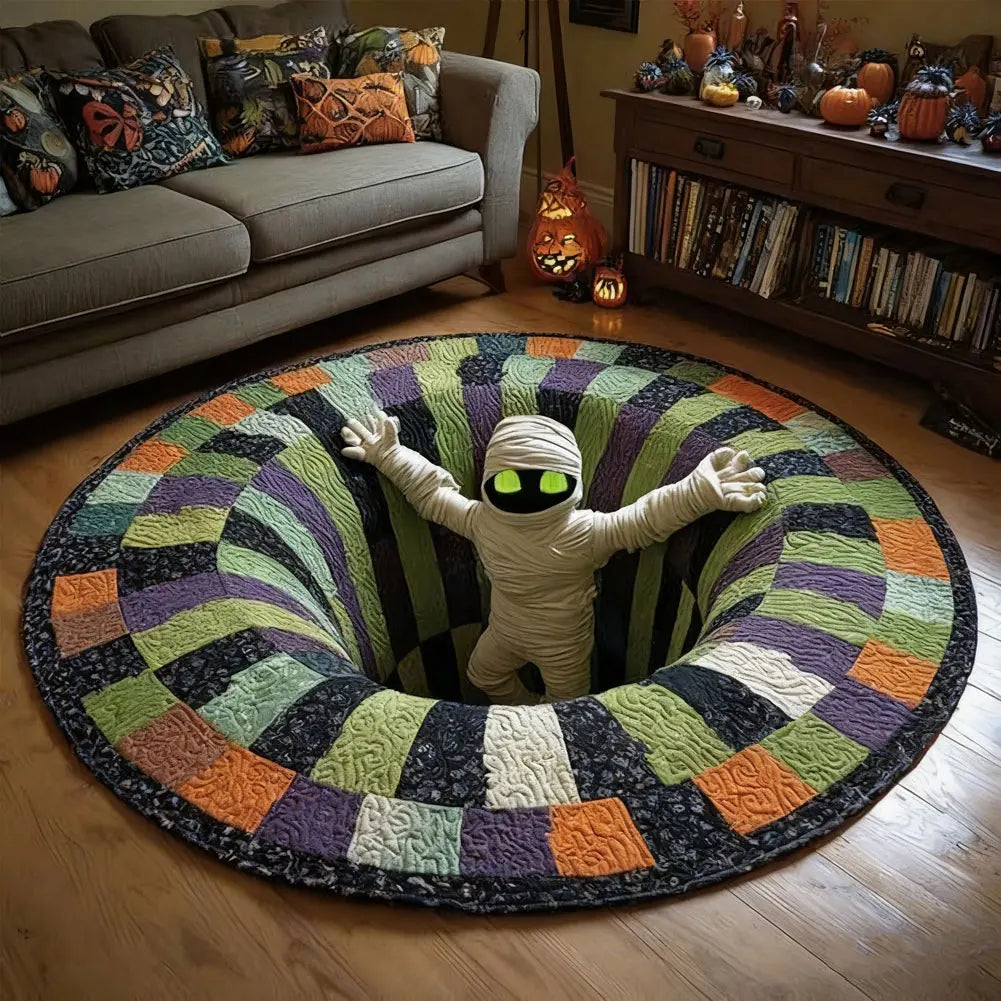 Halloween Optical Illusion Rug | Non-Slip Vortex Floor Mat