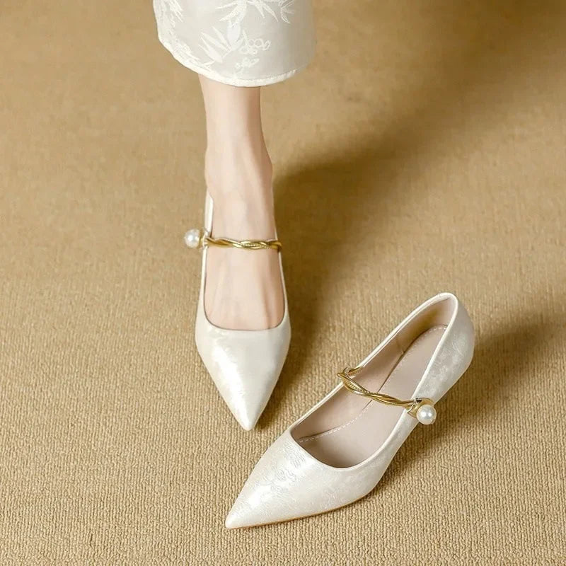 YBQJOO Women's Slip-On Stiletto Pumps – Pointed Toe Heels