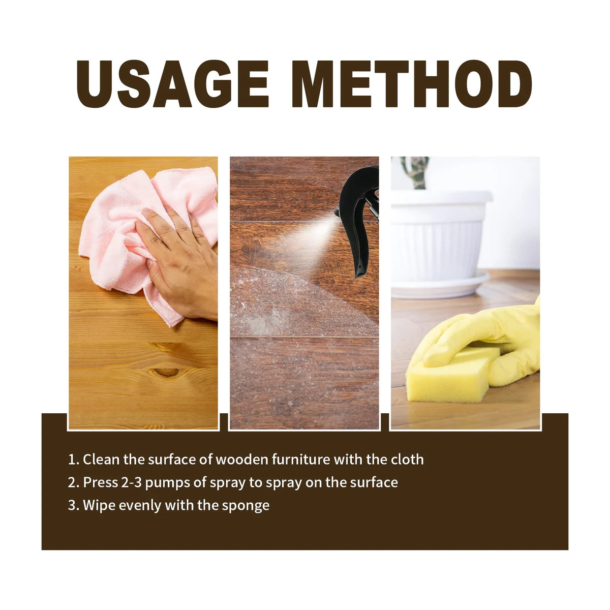 Wood Furniture Polish Spray – Waterproof, Scratch Repair & Restore
