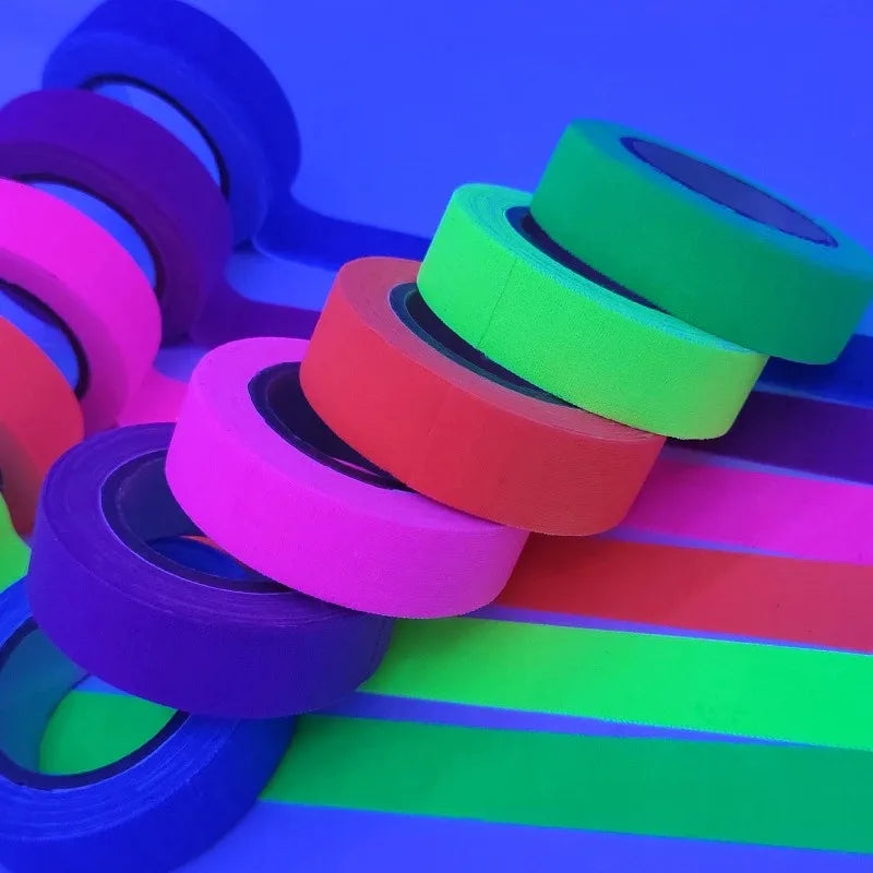 UV Fluorescent Cloth Tape 1.5cm x 5m – Matte, No Residue