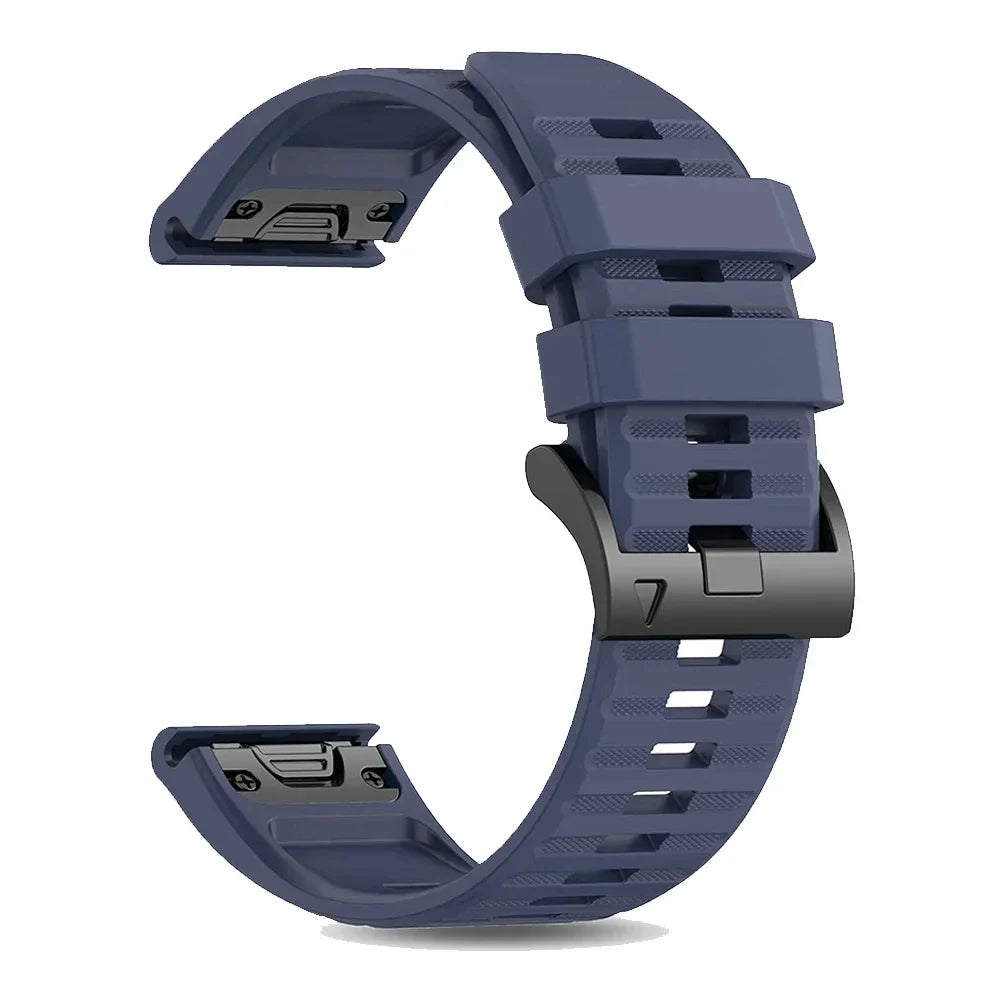 QuickFit Silicone Watch Band for Garmin Fenix 7 6 – 22mm & 26mm