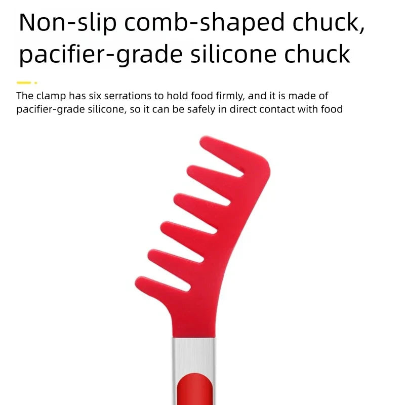 9-Inch Silicone Food Tongs – Heat-Resistant & Non-Stick BBQ