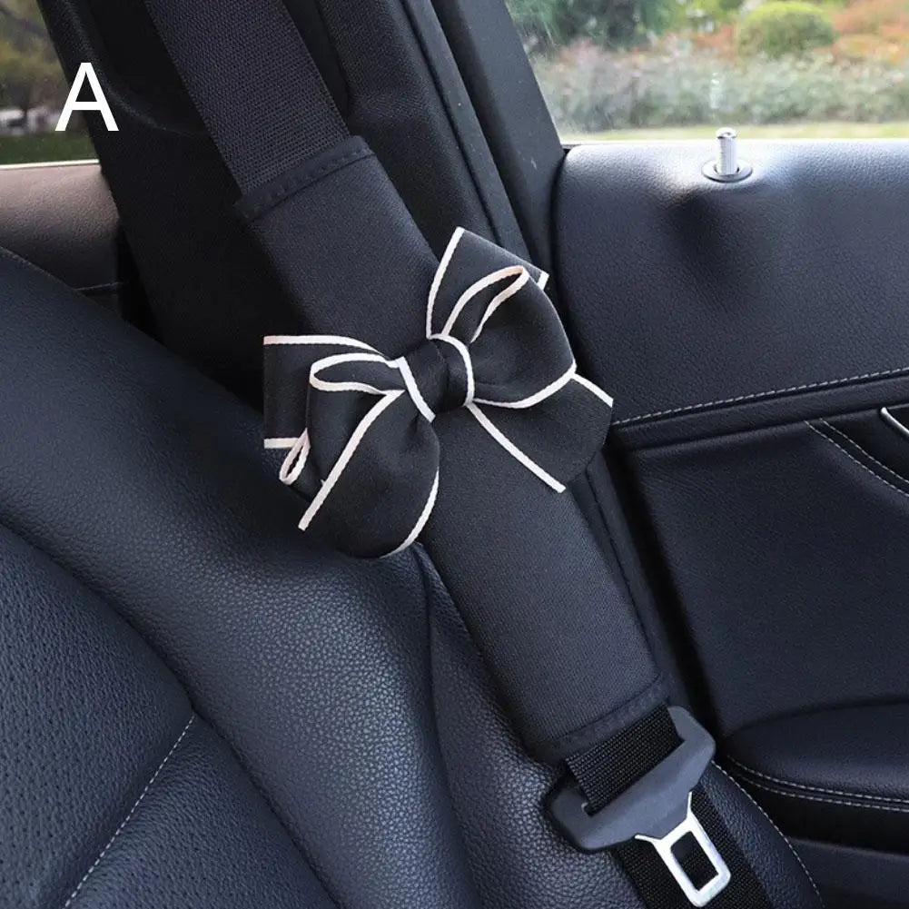 Cartoon Cute Seat Belt Shoulder Cover Bow Knot Car Decoration