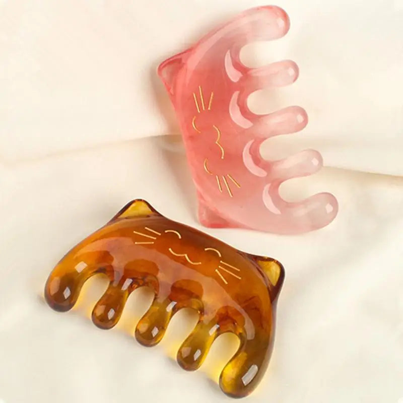 Resin Wide-Tooth Scalp Massage Comb | Gua Sha SPA Hair Tool