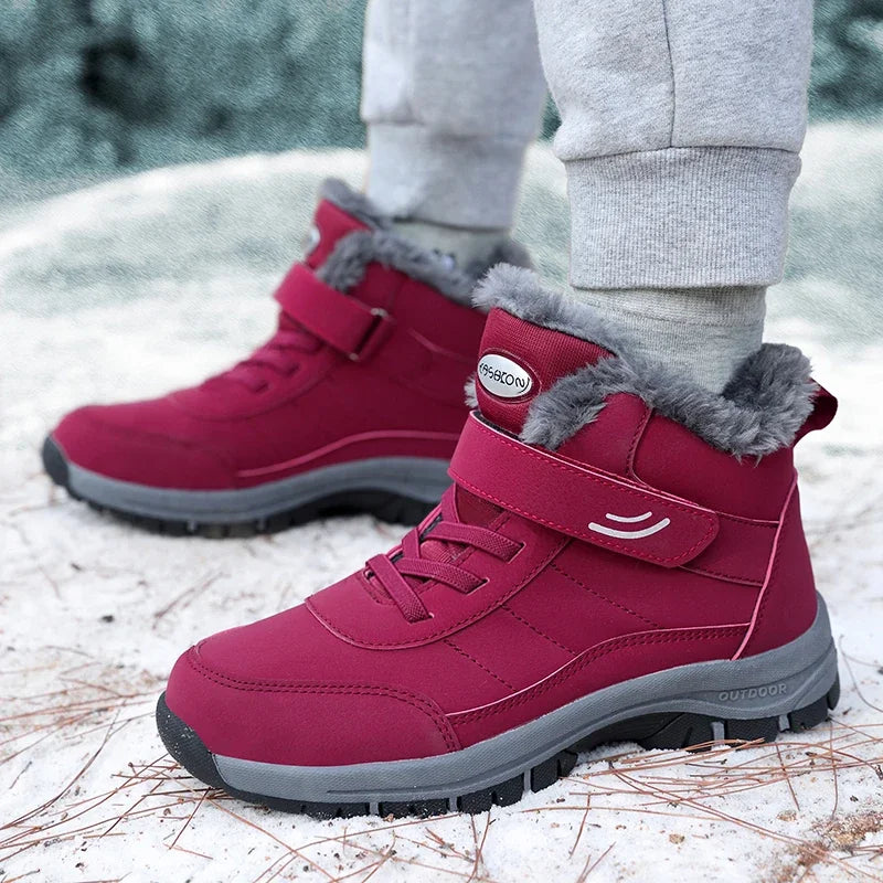 AZGB Unisex Waterproof Winter Snow Boots – Plush Warm Hiking