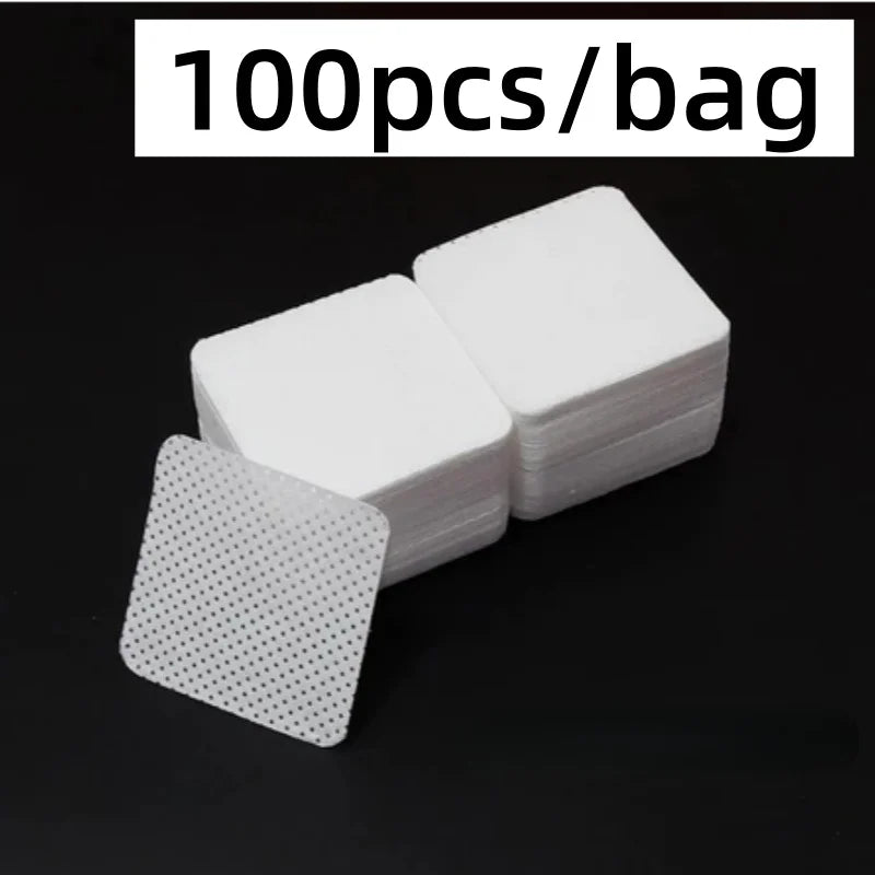 100 Pcs Non-Woven Nail Wipes – Lint-Free Polish Remover Pads