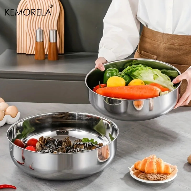 Large Stainless Steel Mixing Bowl – Dough, Salads & Soups