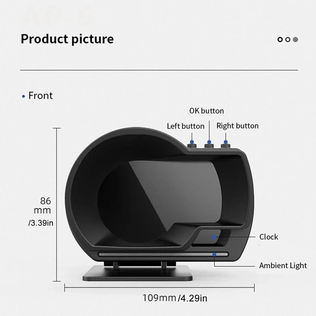 OBD2 Car HUD GPS Speedometer Turbo RPM Alarm HD Display