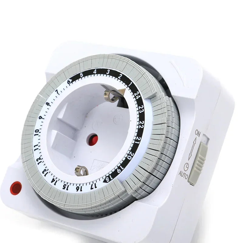 EU Plug 24-Hour Mechanical Timer Switch Socket | Auto Power-Off
