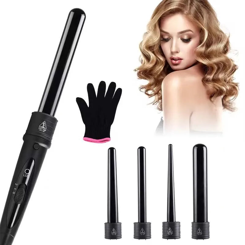 5-in-1 Interchangeable Curling Iron | PTC Heater, Auto Shut-Off