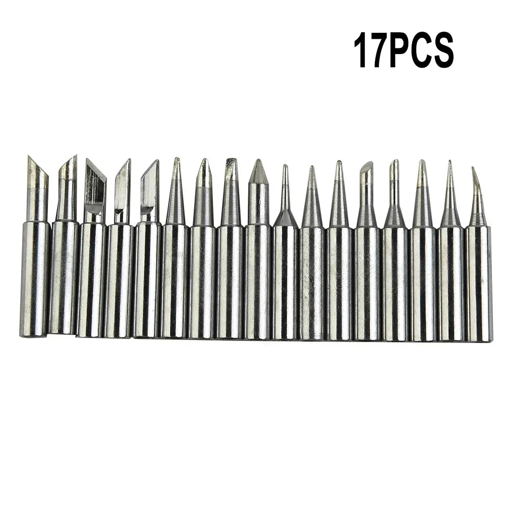 17-Pc 900M-T Soldering Iron Tips Set – Copper Alloy, All Types