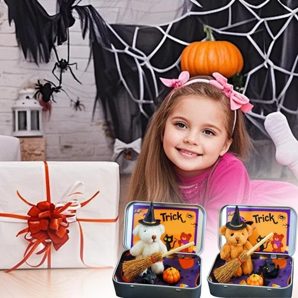 Halloween Witch Teddy Bear in a Box | Spooky Collectible Gift
