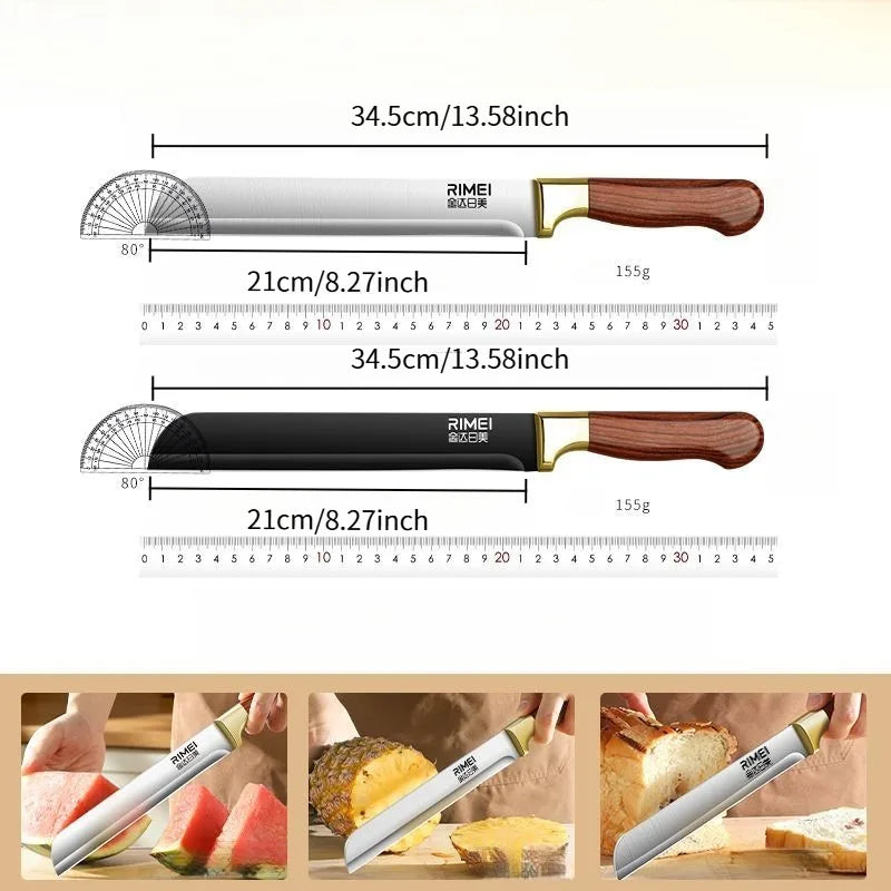 PLYS Stainless Steel Watermelon Chef Knife with Cover