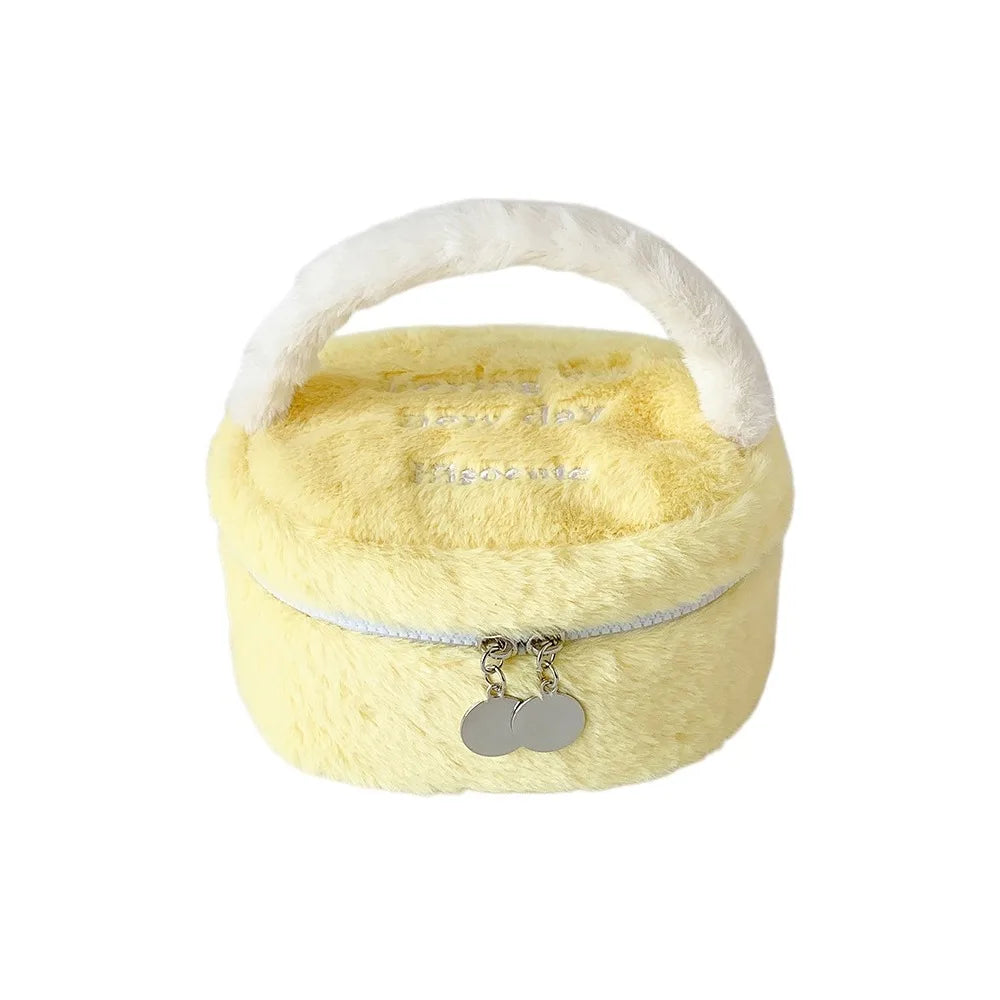 Plush Cosmetic Bag – Travel Makeup & Toiletry Organizer Pouch