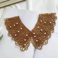 Detachable Lace Doll Collar with Pearl Shoulder Decoration