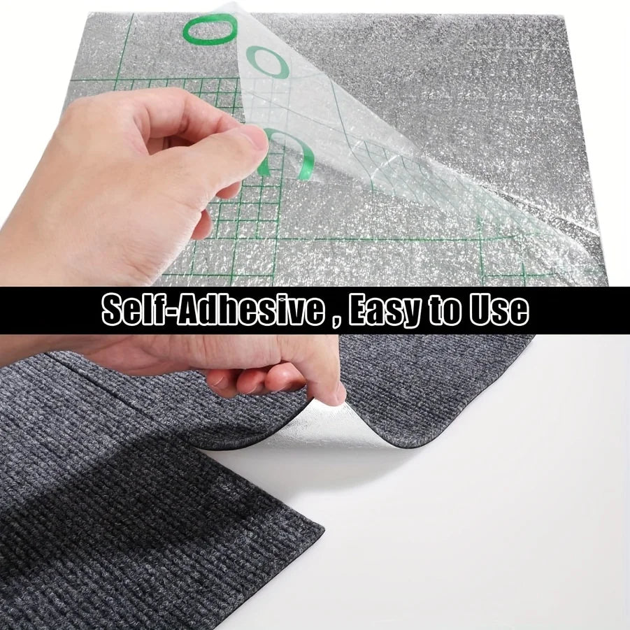 Self-Adhesive Carpet Tiles 30x30cm – Non-Slip Floor Mat Stickers