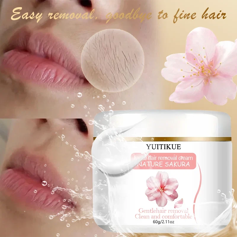 YUITIKUE Sakura Hair Removal Cream – Face & Body, 60g