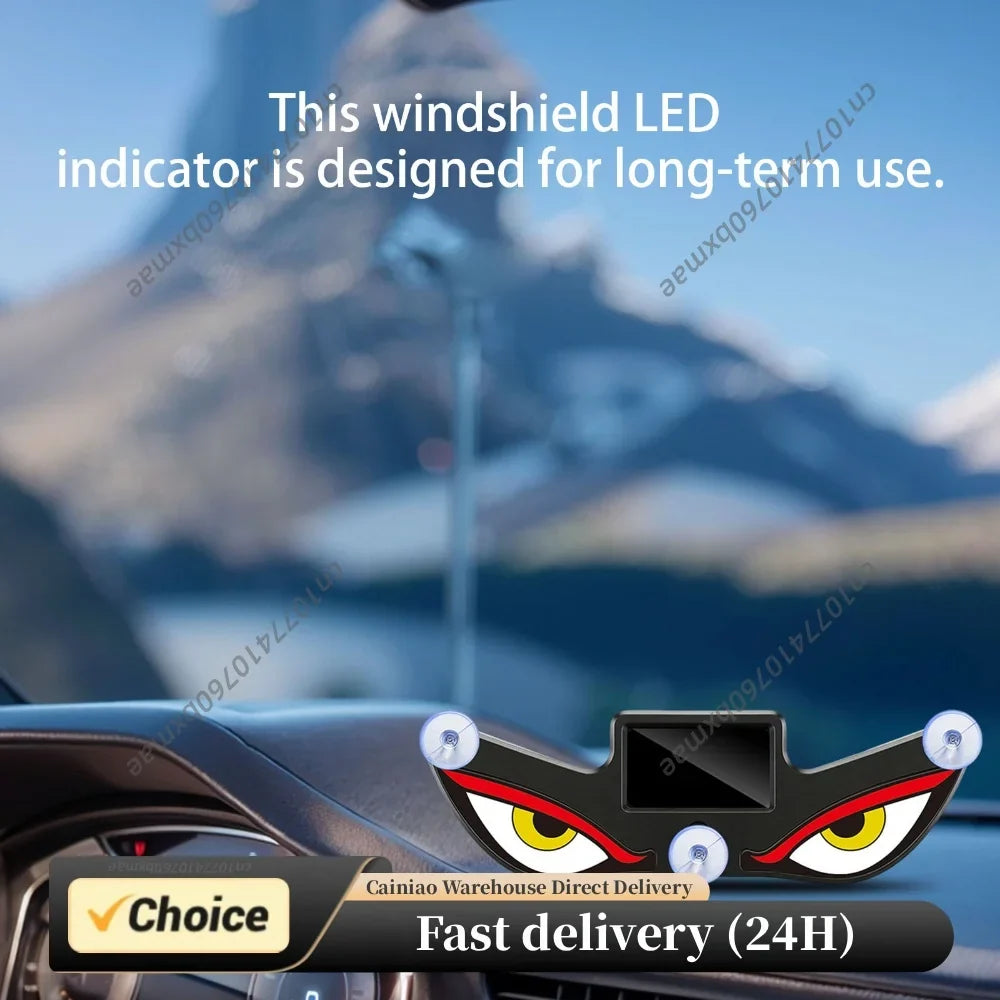 Car Eye Warning Lamp Solar Type-c Dual Power Atmosphere Breathing