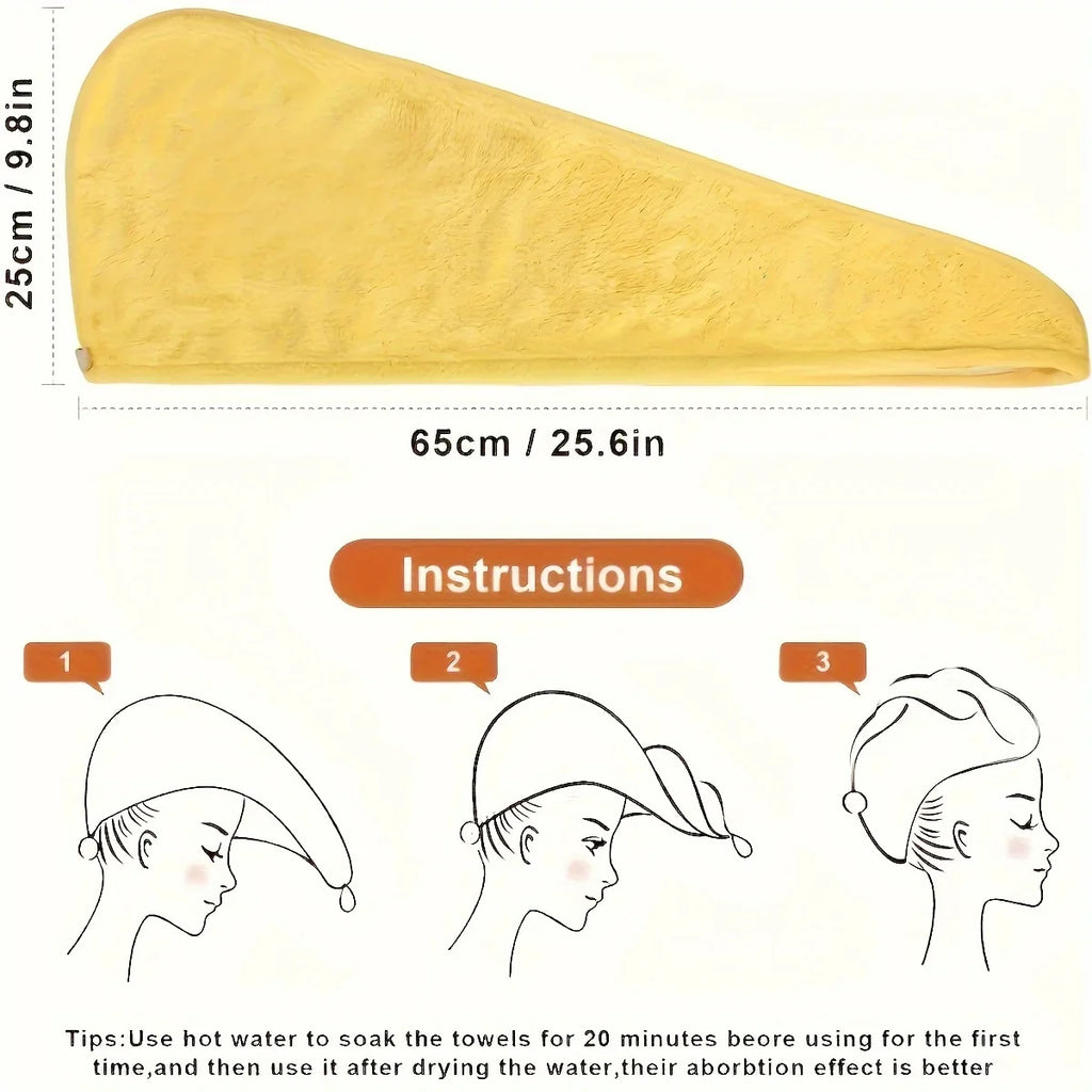 Microfibre Hair Towel Wrap – Quick-Drying & Ultra-Absorbent