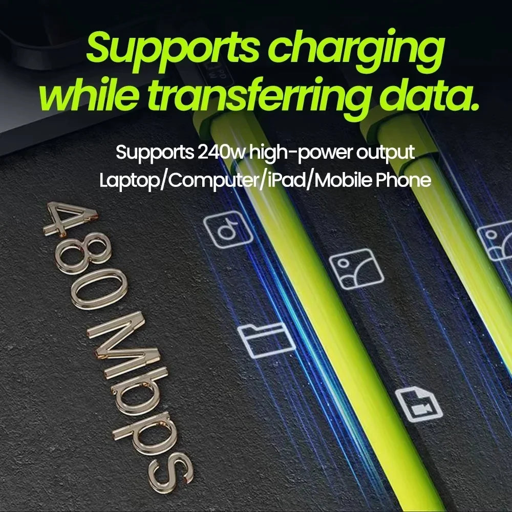 240W USB-C to USB-C Fast Charging Cable 6A PD | All Devices