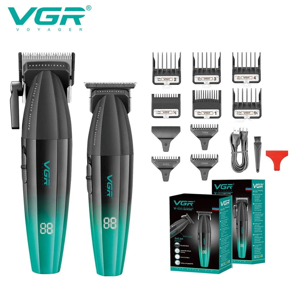 VGR Professional Hair Clipper Set V-003 V-906 | 9000 RPM