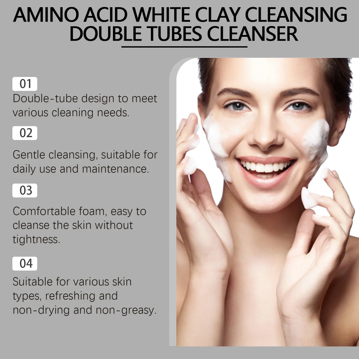 Amino Acid Facial Cleanser – Oil Control & Pore Cleansing 100g