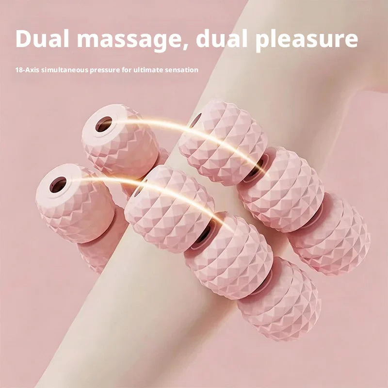 18-Roller Leg Massager Ring | Calf & Thigh Muscle Relaxation