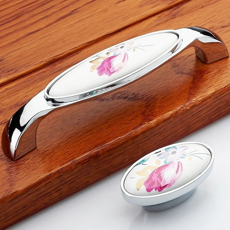 Tulip Ceramic Cabinet Handles & Knobs – Vintage Flower Drawer Pulls