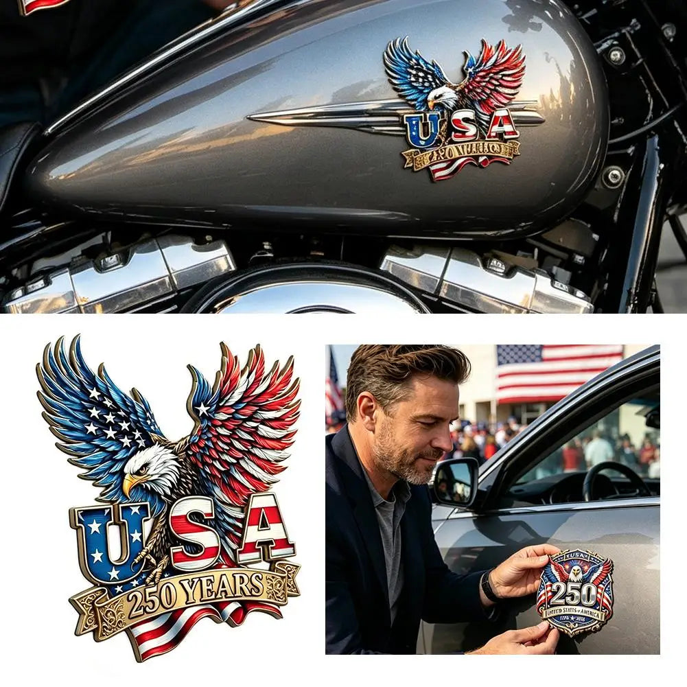 USA 250th Anniversary Eagle Patriotic Car Decal 1776-2026