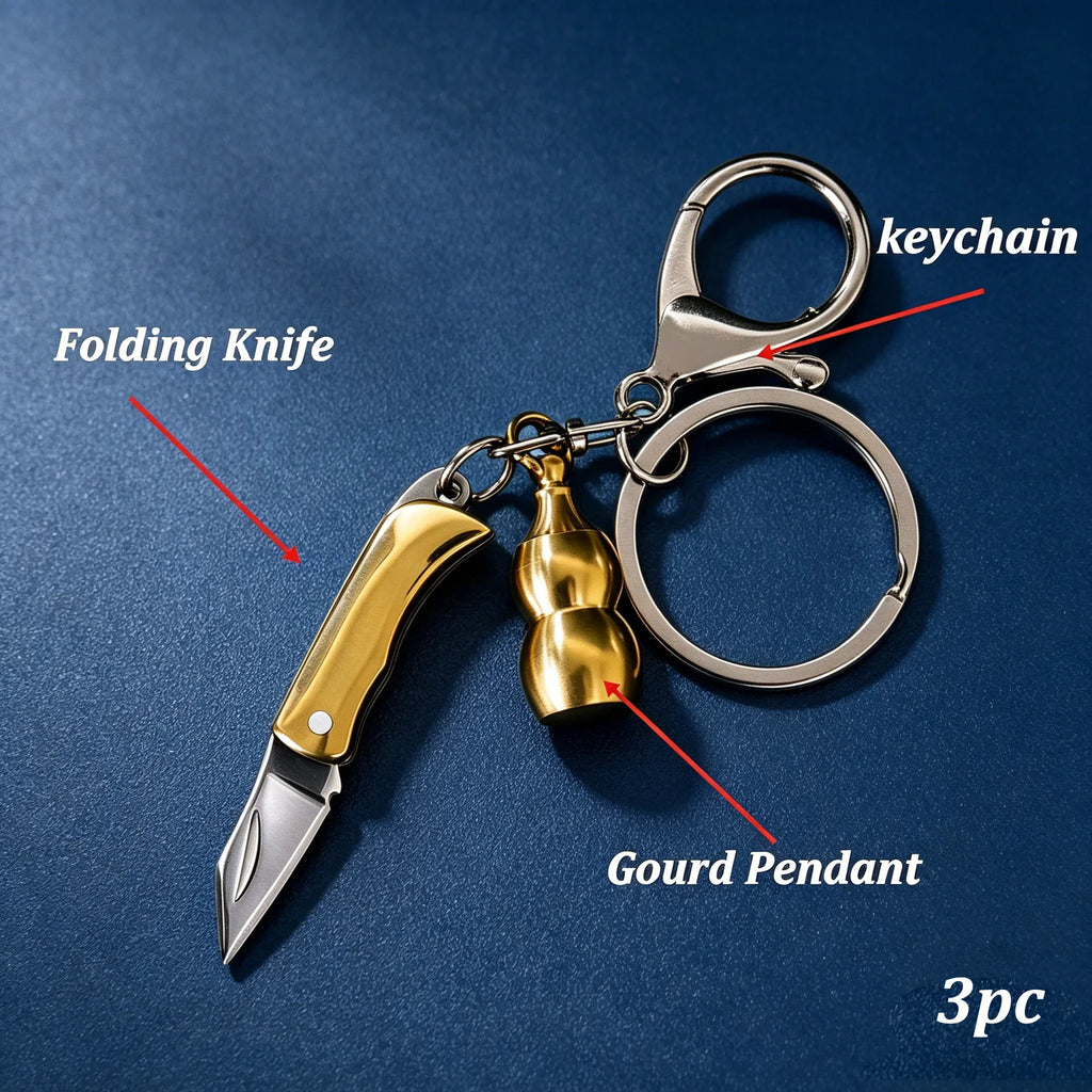Mini Folding Pocket Knife – Keychain Camping Utility Tool