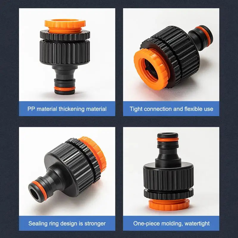 Garden Hose Quick Connector 1/2" 3/4" 1" Thread Irrigation Fitting
