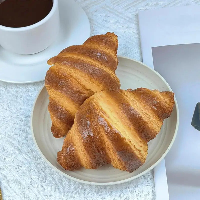 Artificial Croissant Bread Decoration Look Food Model Home Kitchen