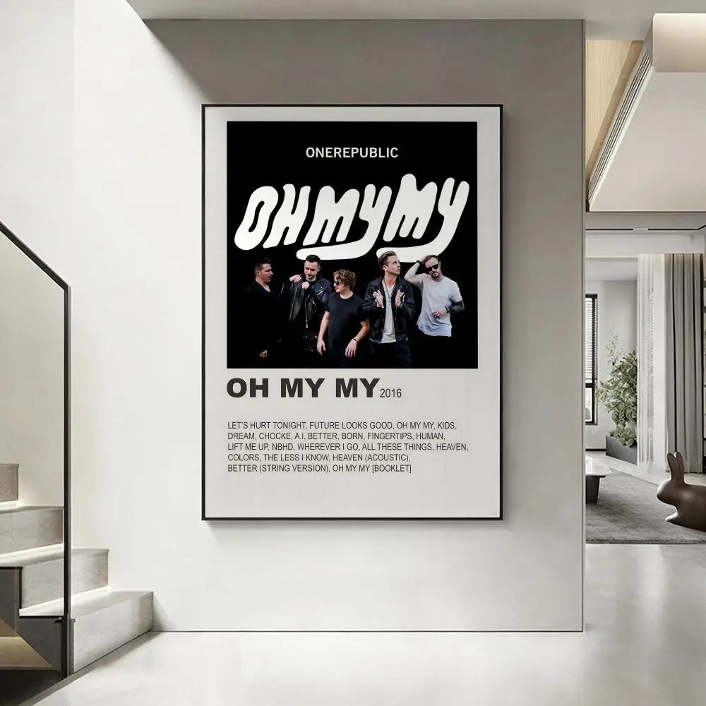 OneRepublic Band HD Wall Poster – Waterproof Sticky Decor