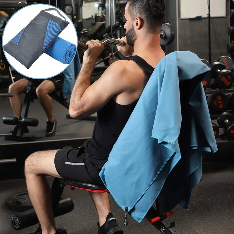 Quick-Dry Microfiber Sports Towel 40x80cm – Gym Beach Travel
