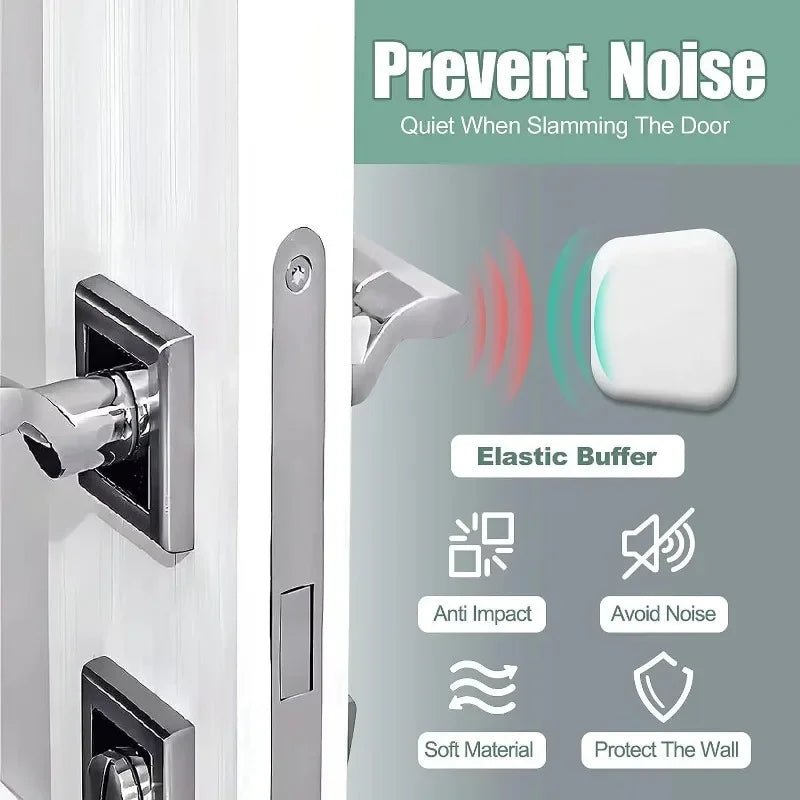 Silicone Door Handle Wall Bumper – No-Drill Self-Adhesive