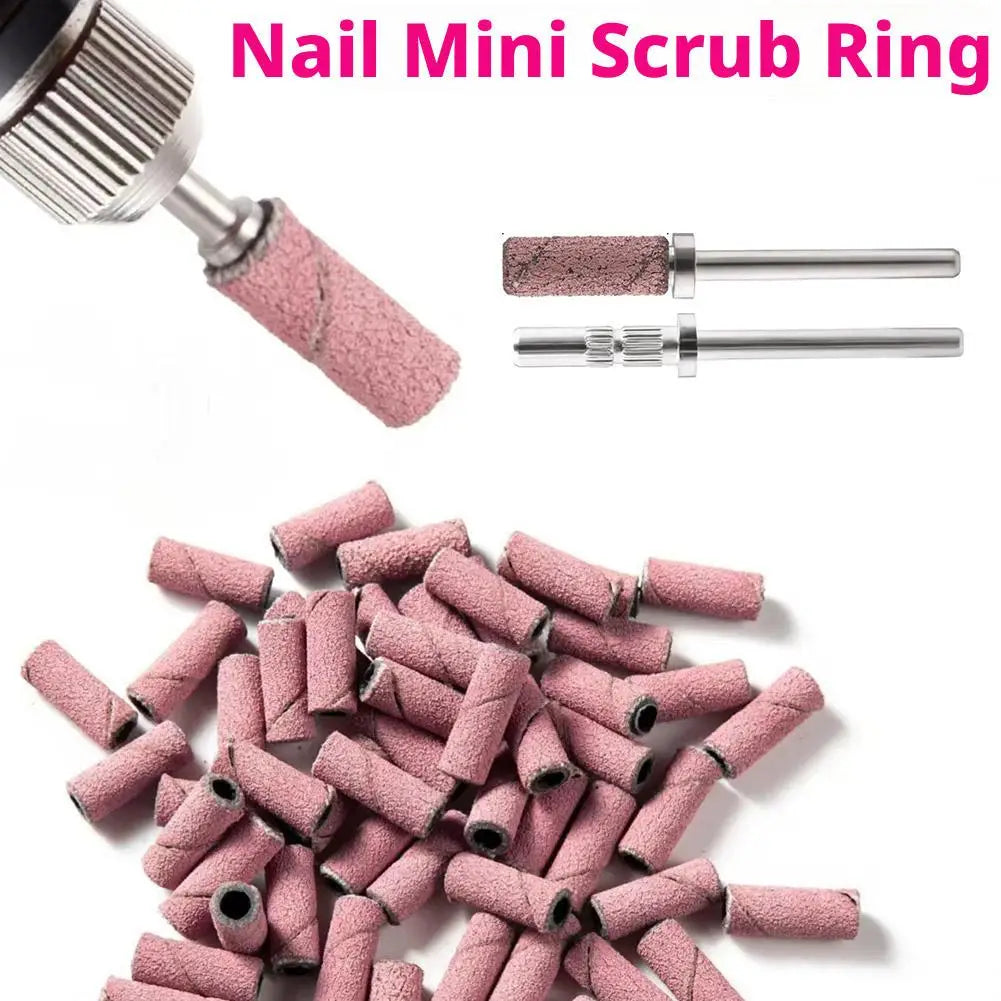 100-Piece Nail Drill Sanding Bands – Manicure & Pedicure Bits