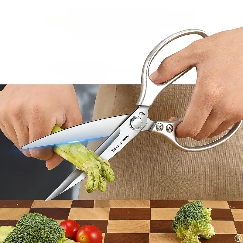 Stainless Steel Kitchen Scissors – BBQ, Bone & Food Cutting